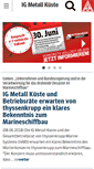 Mobile Screenshot of igmetall-kueste.de